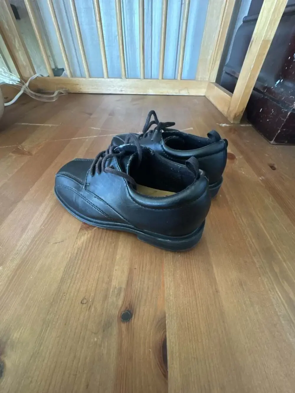 Healthtex Black Lace-Up Youth Boy Dress Shoes